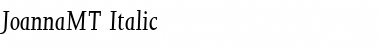 Download JoannaMT RomanItalic Font Title Preview