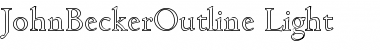 Download JohnBeckerOutline-Light Regular Font Title Preview