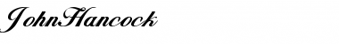Download JohnHancock Regular Font Title Preview