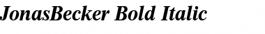 Download JonasBecker Bold Italic Font Title Preview
