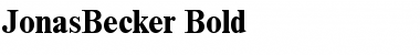 Download JonasBecker Bold Font Title Preview