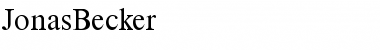 Download JonasBecker Regular Font Title Preview