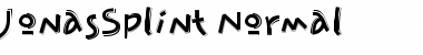 Download JonasSplint Regular Font Title Preview