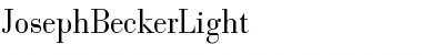Download JosephBeckerLight Regular Font Title Preview