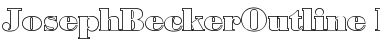Download JosephBeckerOutline-Black Regular Font Title Preview