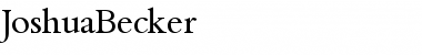 Download JoshuaBecker Regular Font Title Preview