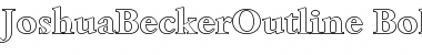Download JoshuaBeckerOutline Bold Font Title Preview