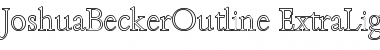Download JoshuaBeckerOutline-ExtraLight Regular Font Title Preview