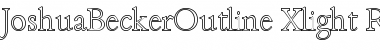 Download JoshuaBeckerOutline-Xlight Regular Font Title Preview