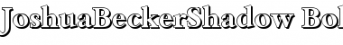 Download JoshuaBeckerShadow Bold Font Title Preview