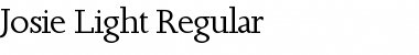 Download Josie-Light Regular Font Title Preview