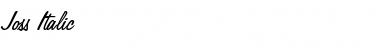Download Joss Italic Font Title Preview