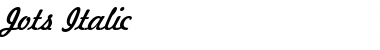 Download Jots Italic Font Title Preview