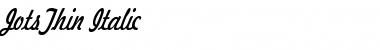 Download JotsThin Italic Font Title Preview