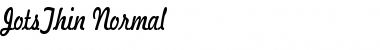 Download JotsThin Normal Font Title Preview