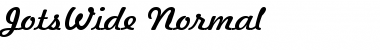 Download JotsWide Normal Font Title Preview