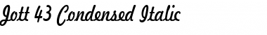Download Jott 43 Condensed Italic Font Title Preview