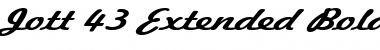 Download Jott 43 Extended BoldItalic Font Title Preview