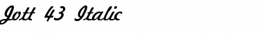Download Jott 43 Italic Font Title Preview
