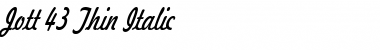 Download Jott 43 Thin Italic Font Title Preview