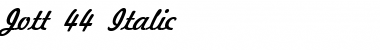 Download Jott 44 Italic Font Title Preview