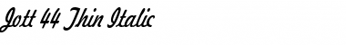 Download Jott 44 Thin Italic Font Title Preview