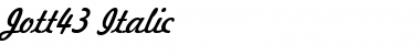 Download Jott43 Italic Font Title Preview