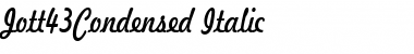 Download Jott43Condensed Italic Font Title Preview