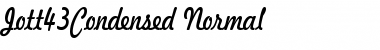 Download Jott43Condensed Normal Font Title Preview
