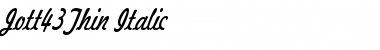 Download Jott43Thin Italic Font Title Preview