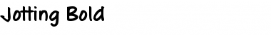 Download Jotting Bold Font Title Preview