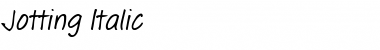 Download Jotting Italic Font Title Preview