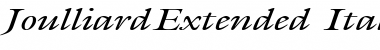 Download JoulliardExtended Italic Font Title Preview