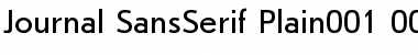 Download Journal SansSerif Plain Font Title Preview