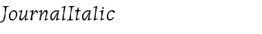 Download JournalItalic Regular Font Title Preview