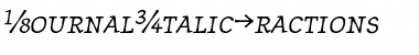 Download JournalItalicFractions Regular Font Title Preview
