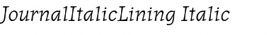Download JournalItalicLining Italic Font Title Preview