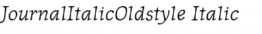 Download JournalItalicOldstyle Italic Font Title Preview
