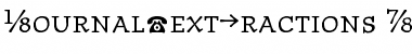 Download JournalTextFractions Medium Font Title Preview