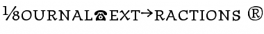Download JournalTextFractions Regular Font Title Preview