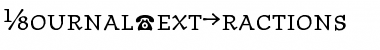 Download JournalTextFractions Regular Font Title Preview