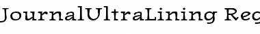 Download JournalUltraLining Regular Font Title Preview