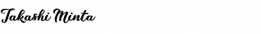 Download Takashi Minta Takashi Minta Font Title Preview