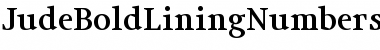 Download JudeBoldLiningNumbers Regular Font Title Preview