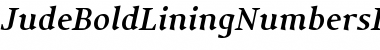 Download JudeBoldLiningNumbersItalic Regular Font Title Preview