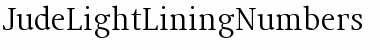 Download JudeLightLiningNumbers Regular Font Title Preview