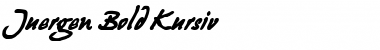 Download Juergen Bold Kursiv Font Title Preview