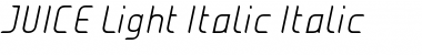 Download JUICE Light Italic Italic Font Title Preview