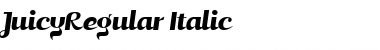 Download JuicyRegular Italic Regular Font Title Preview