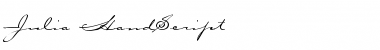 Download Julia-HandScript Regular Font Title Preview